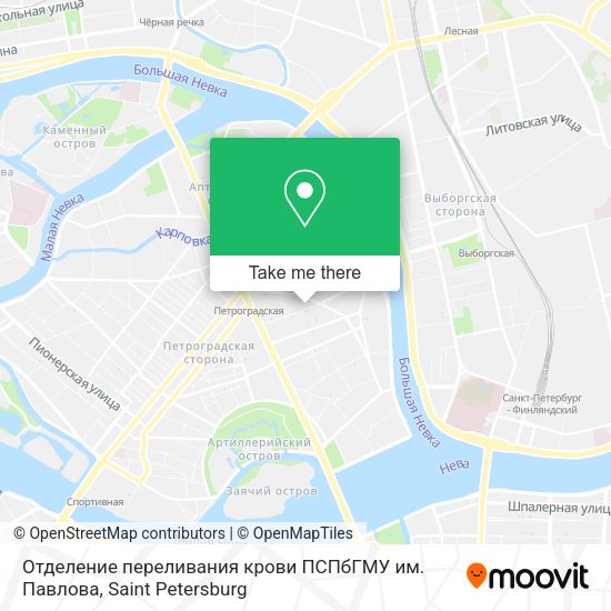 Отделение переливания крови ПСПбГМУ им. Павлова map