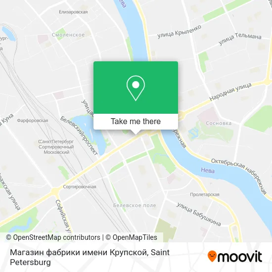Магазин фабрики имени Крупской map