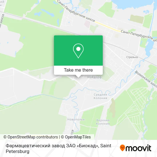 Фармацевтический завод ЗАО «Биокад» map