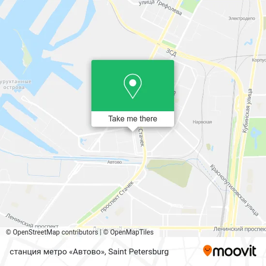 станция метро «Автово» map