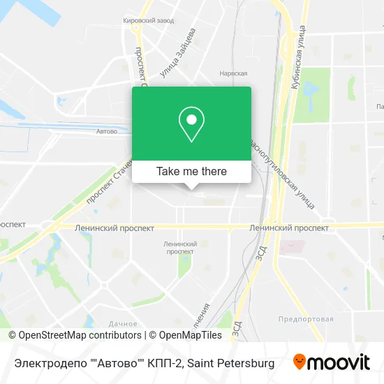 Электродепо ""Автово"" КПП-2 map