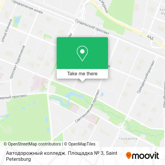 Автодорожный колледж. Площадка № 3 map