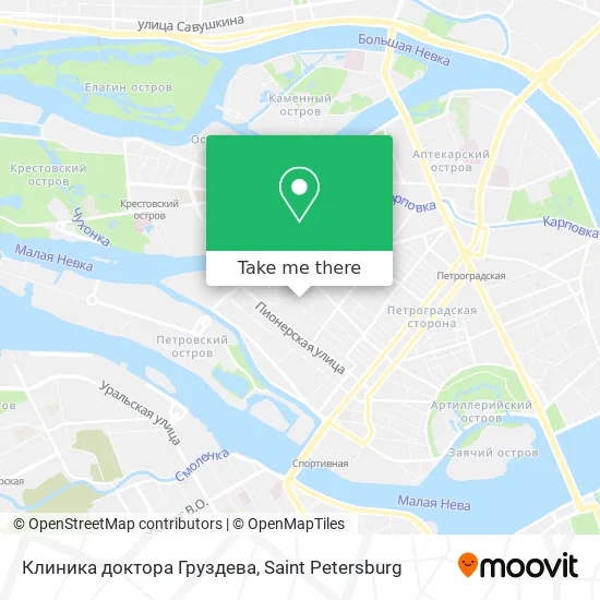 Клиника доктора Груздева map