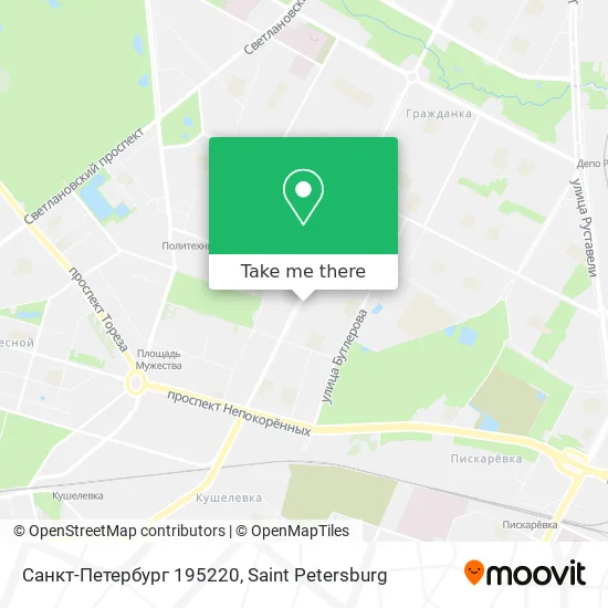 Санкт-Петербург 195220 map