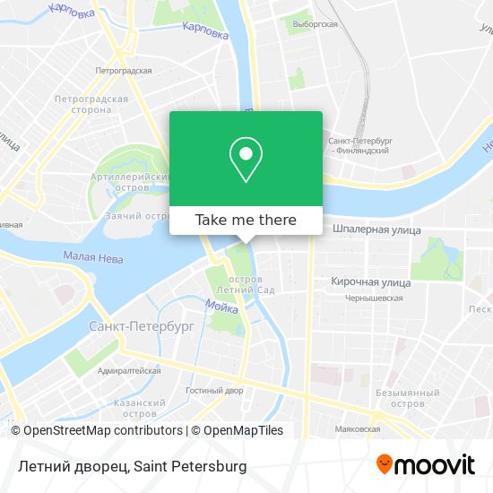 Летний дворец map