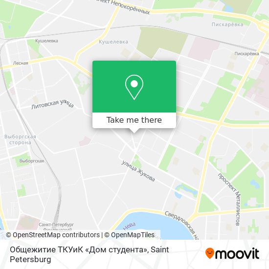 Общежитие ТКУиК «Дом студента» map