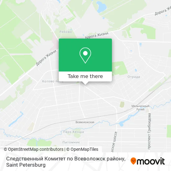Следственный Комитет по Всеволожск району map