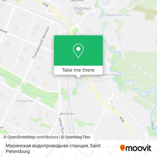Муринская водопроводная станция map