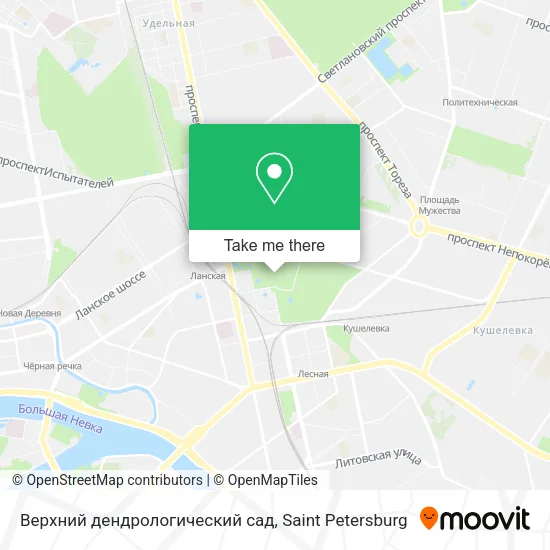 Верхний дендрологический сад map