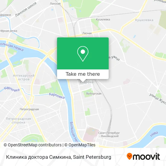 Клиника доктора Симкина map