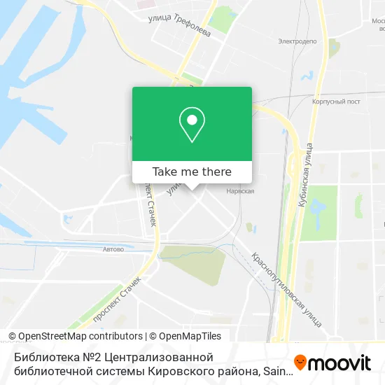 Библиотека №2 Централизованной библиотечной системы Кировского района map