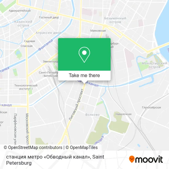 станция метро «Обводный канал» map