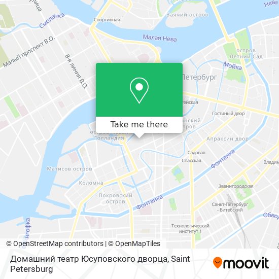 Домашний театр Юсуповского дворца map