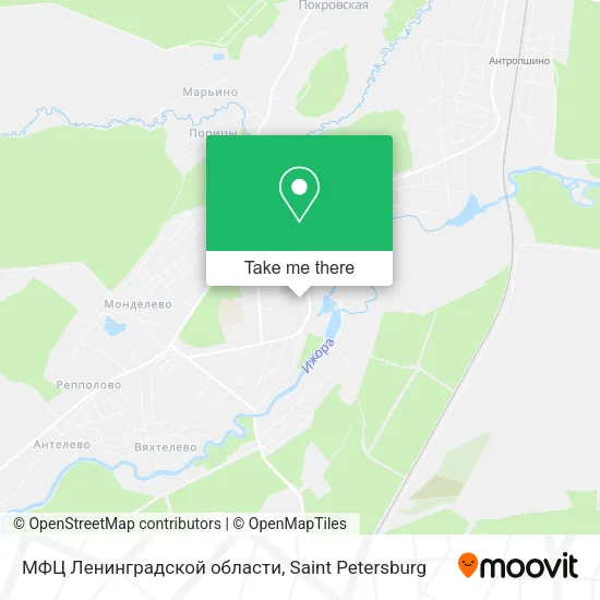 МФЦ Ленинградской области map