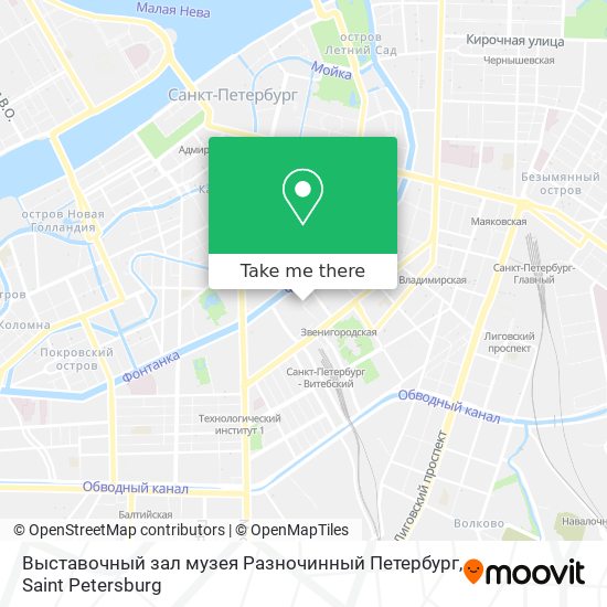 Выставочный зал музея Разночинный Петербург map
