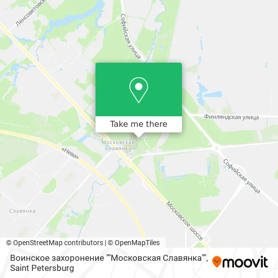 Воинское захоронение ""Московская Славянка"" map