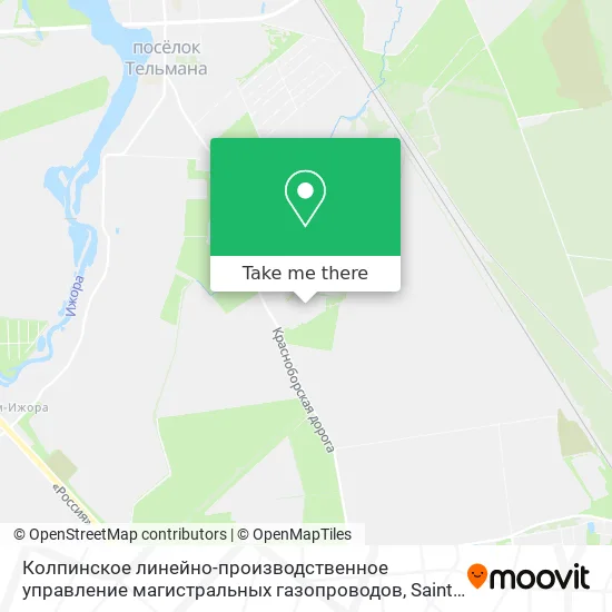 Колпинское линейно-производственное управление магистральных газопроводов map