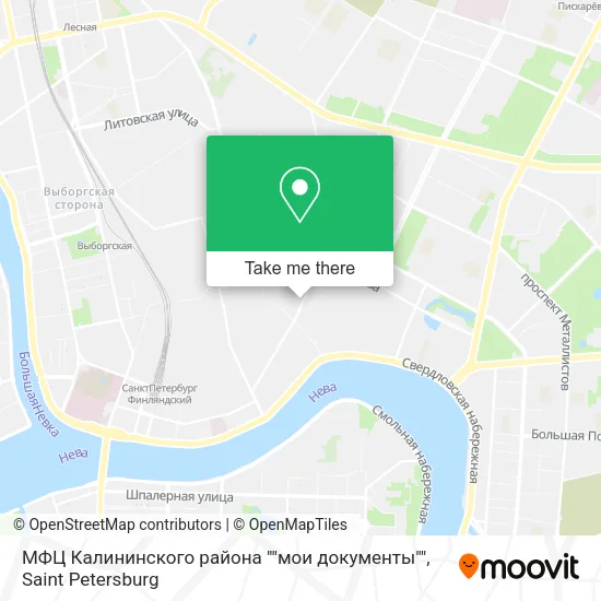 МФЦ Калининского района ""мои документы"" map