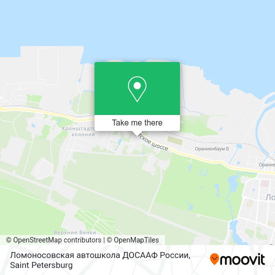 Ломоносовская автошкола ДОСААФ России map
