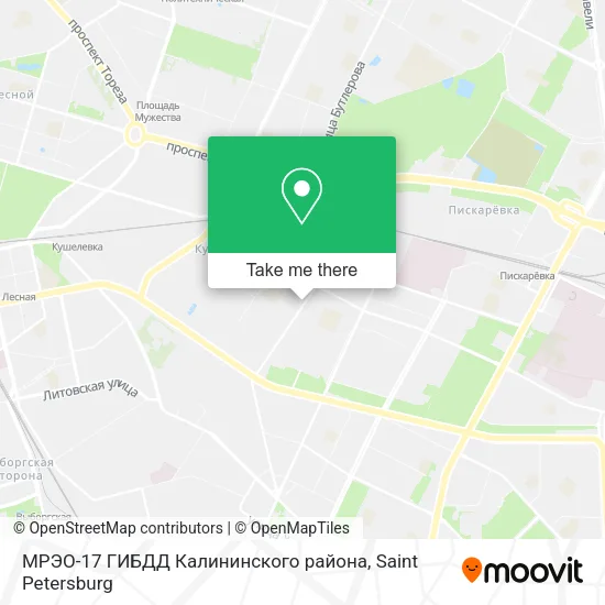 МРЭО-17 ГИБДД Калининского района map