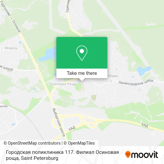 Городская поликлиника 117. Филиал Осиновая роща map