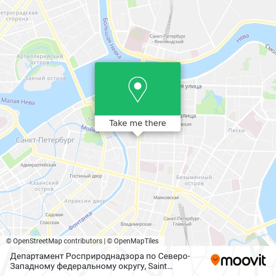 Департамент Росприроднадзора по Северо-Западному федеральному округу map