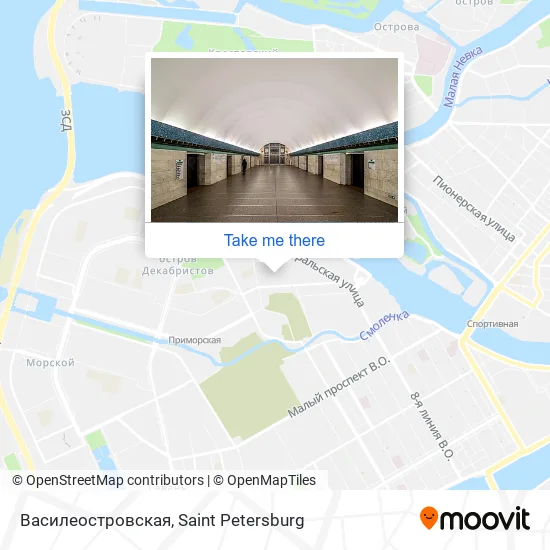 Василеостровская map