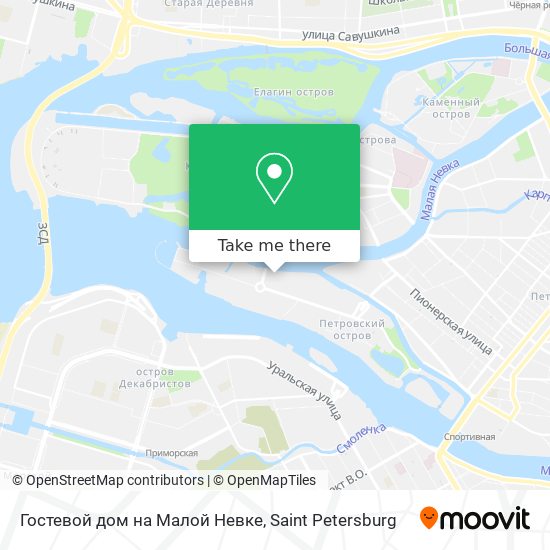 Гостевой дом на Малой Невке map