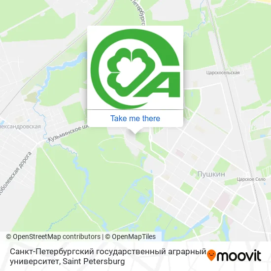 Санкт-Петербургский государственный аграрный университет map