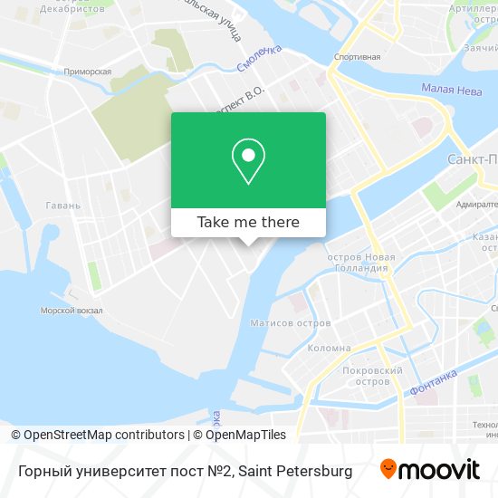 Горный университет пост №2 map