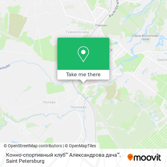 Конно-спортивный клуб"" Александрова дача"" map