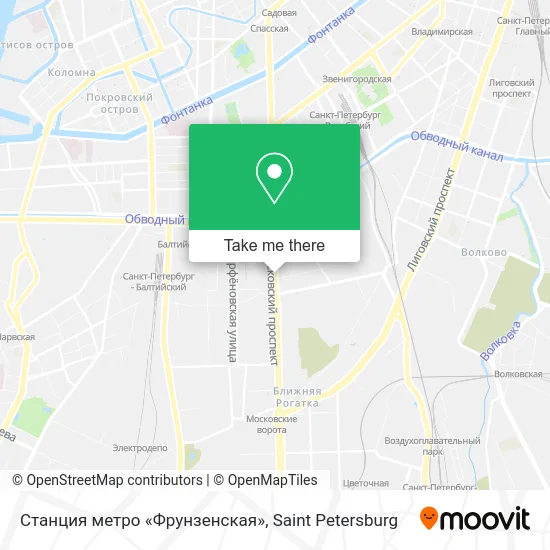 Cтанция метро «Фрунзенская» map