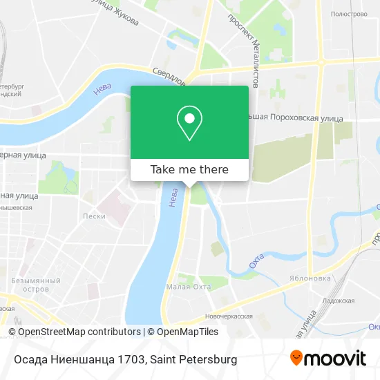 Осада Ниеншанца 1703 map