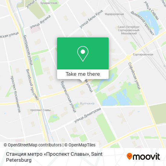 Станция метро «Проспект Славы» map