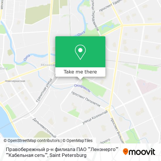 Правобережный р-н филиала ПАО ""Ленэнерго"" ""Кабельная сеть"" map
