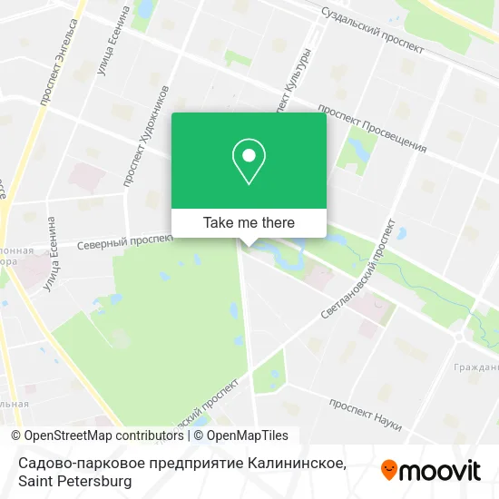 Садово-парковое предприятие Калининское map