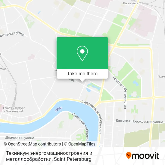 Техникум энергомашиностроения и металлообработки map