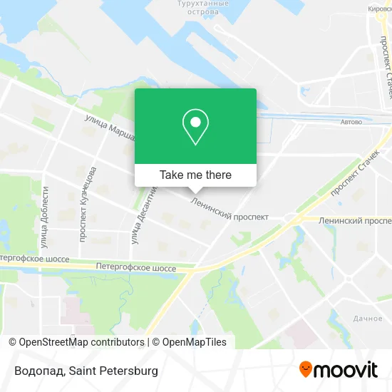 Водопад map