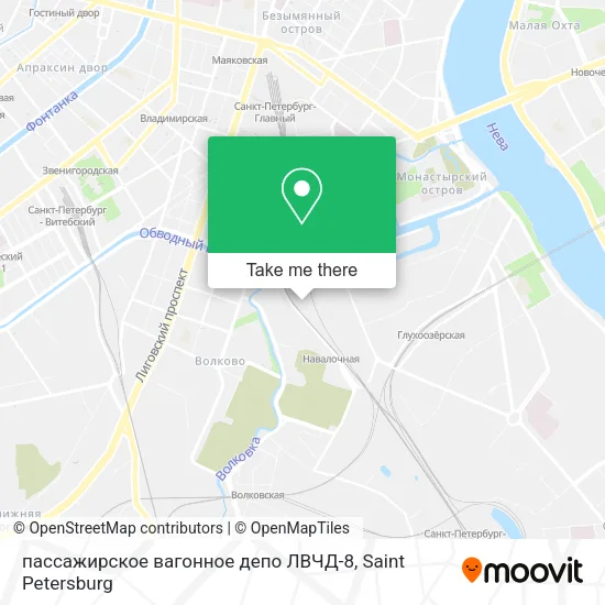 пассажирское вагонное депо ЛВЧД-8 map
