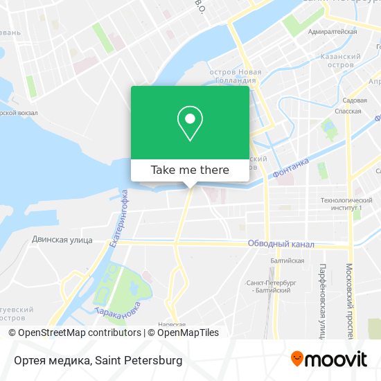 Ортея медика map