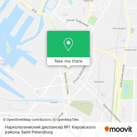 Наркологический диспансер №1 Кировского района map