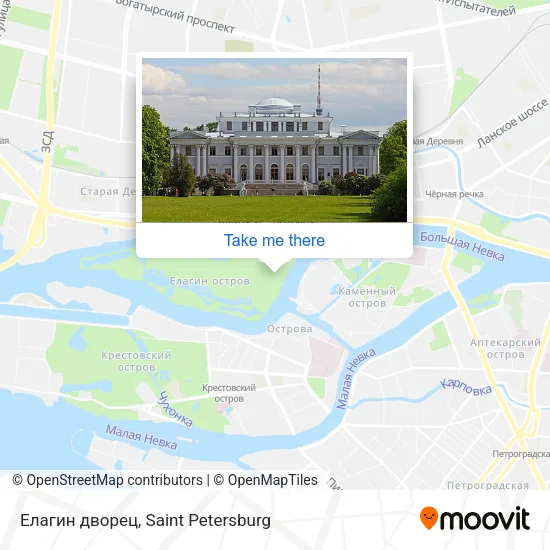 Елагин дворец map