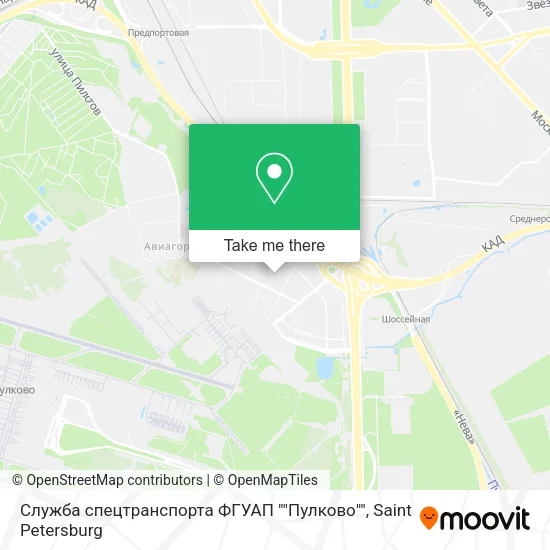 Служба спецтранспорта ФГУАП ""Пулково"" map