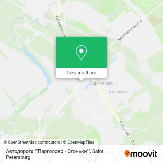 Автодорога ""Парголово - Огоньки"" map