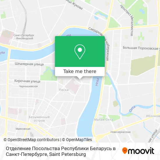 Отделение Посольства Республики Беларусь в Санкт-Петербурге map