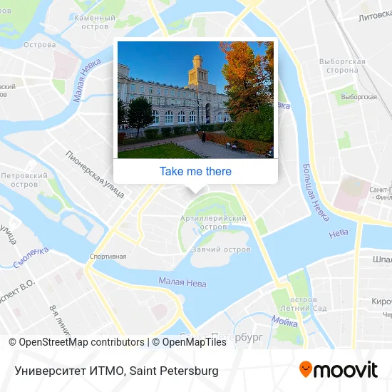 Университет ИТМО map