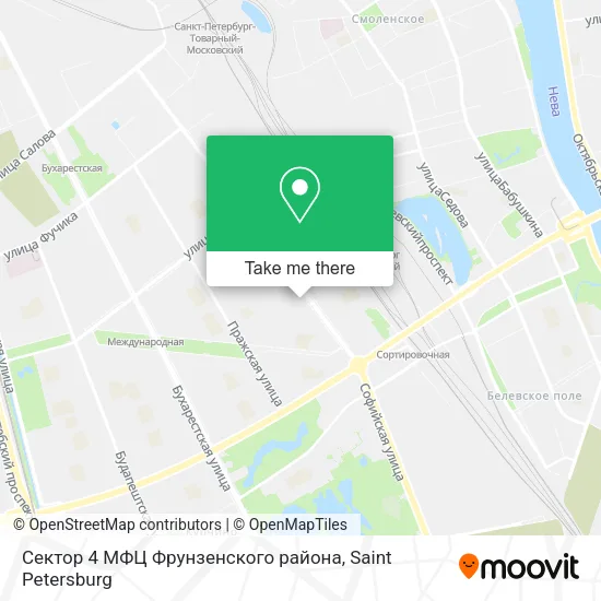 Сектор 4 МФЦ Фрунзенского района map