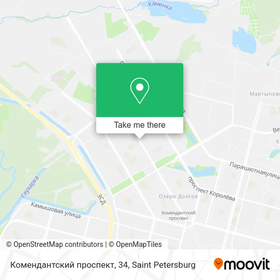 Комендантский проспект, 34 map