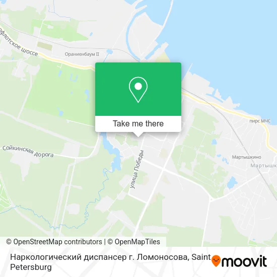 Наркологический диспансер г. Ломоносова map