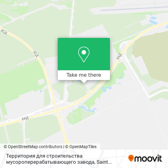 Территория для строительства мусороперерабатывающего завода map